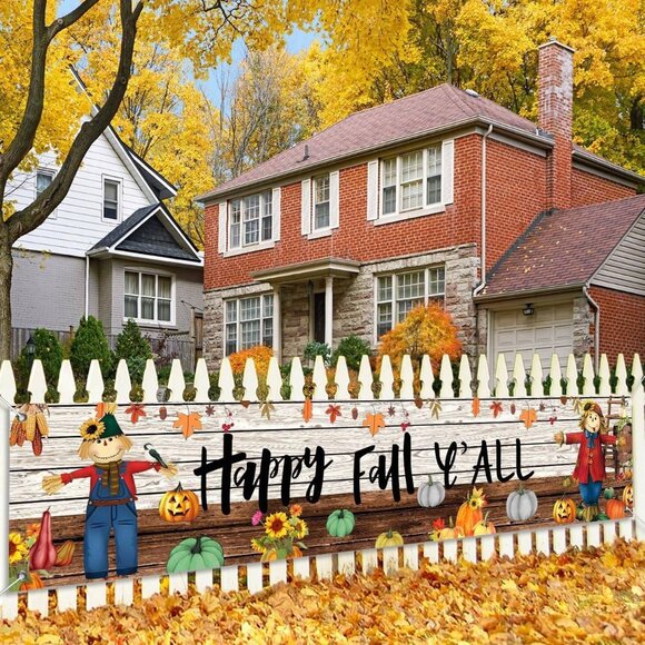 ssailue Other - Fall Season 'Happy Fall Y'all' Party Banner - Outdoor Thanksgiving Decor